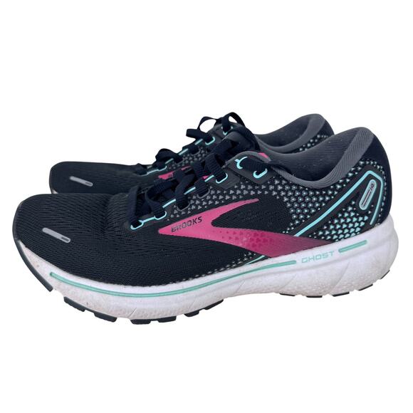 Brooks Ghost 14 Sneaker Running Shoes Women's‎ 7 Black Cushioned  Lace Up - Picture 2 of 11